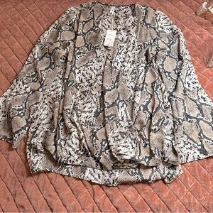 NWT Snake Print Blouse